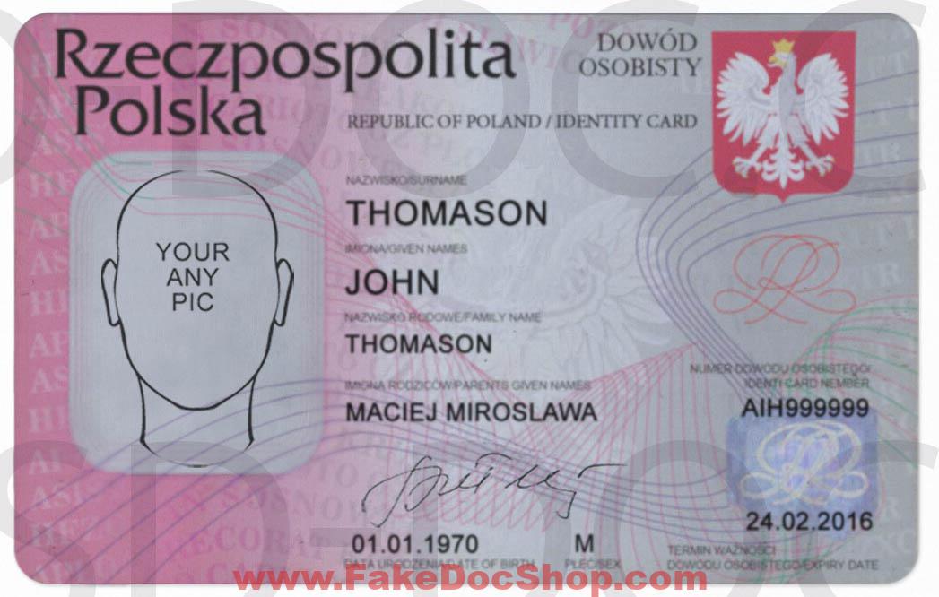 Poland Id Card Template In Psd Format