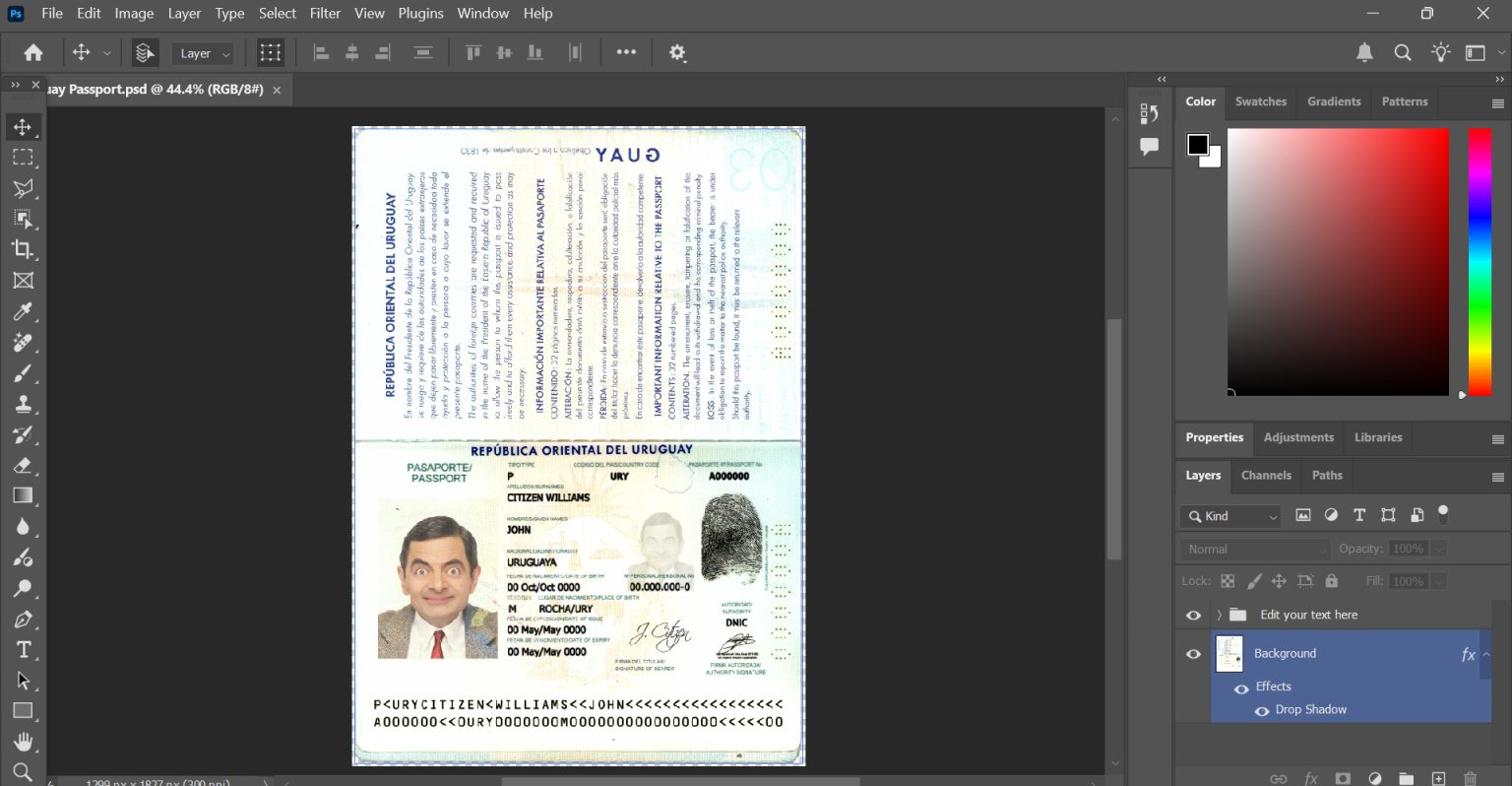 Uruguay-Passport-psd-template-version-2